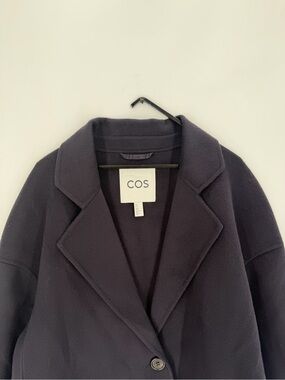 Cos Tailored Double Faced Wool Blend Black Jacket